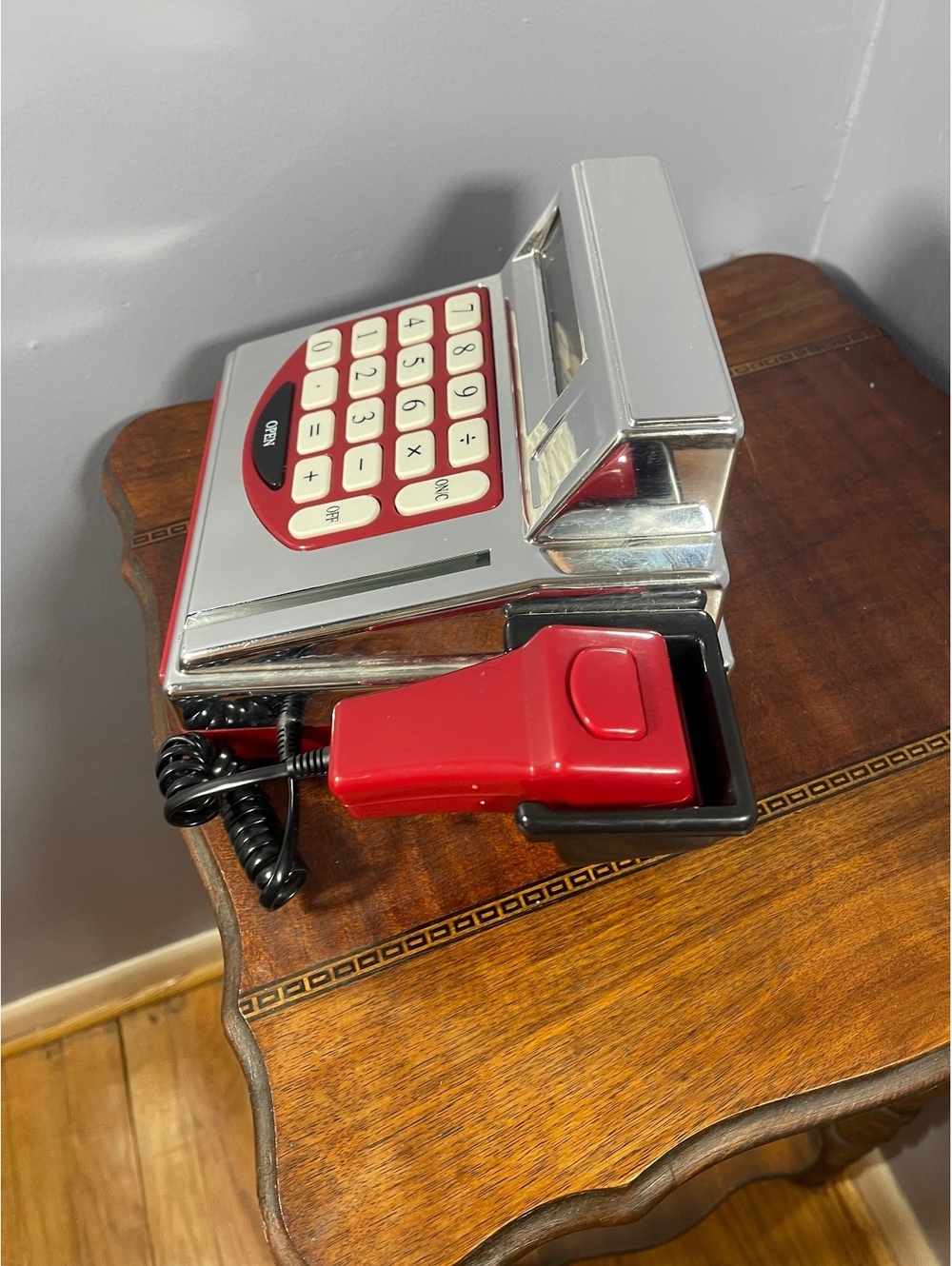 Vintage BATTAT Toy Cash Register Calculator w/ Drawer Working Scanner Debit Card - Picture 5 of 7